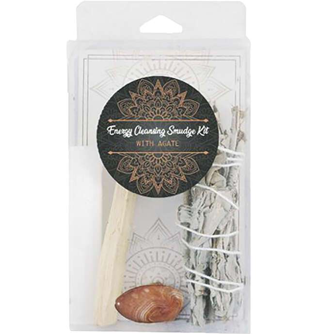 Agate Energy Cleansing Smudge Kit - Harmony Heal Calm