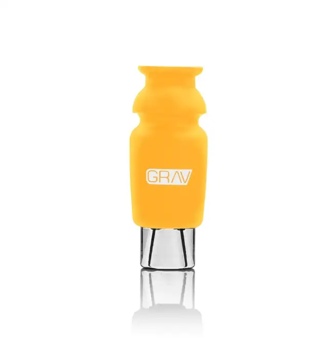 GRAV® Silicone-Capped Glass Crutch - Mustard Yellow