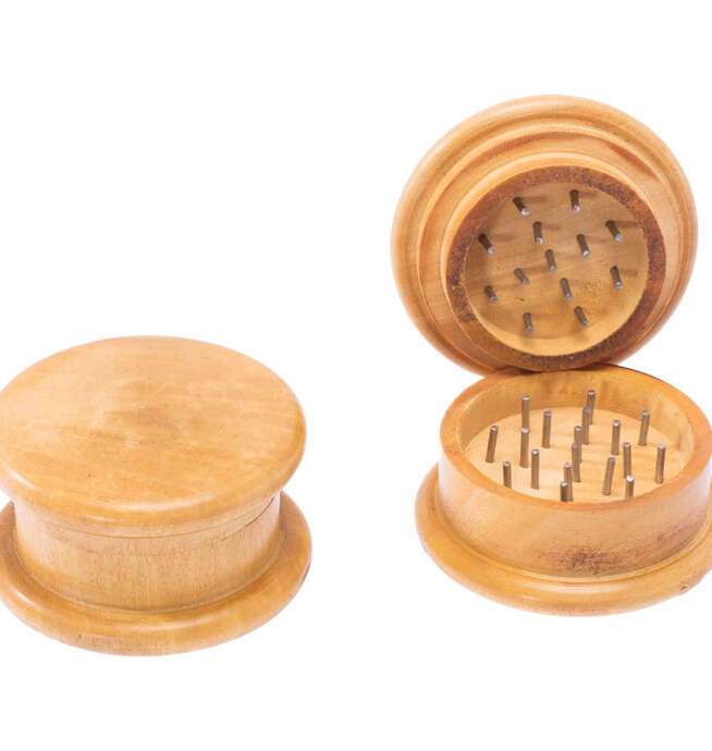 Light Color Wooden 2 Part Grinder