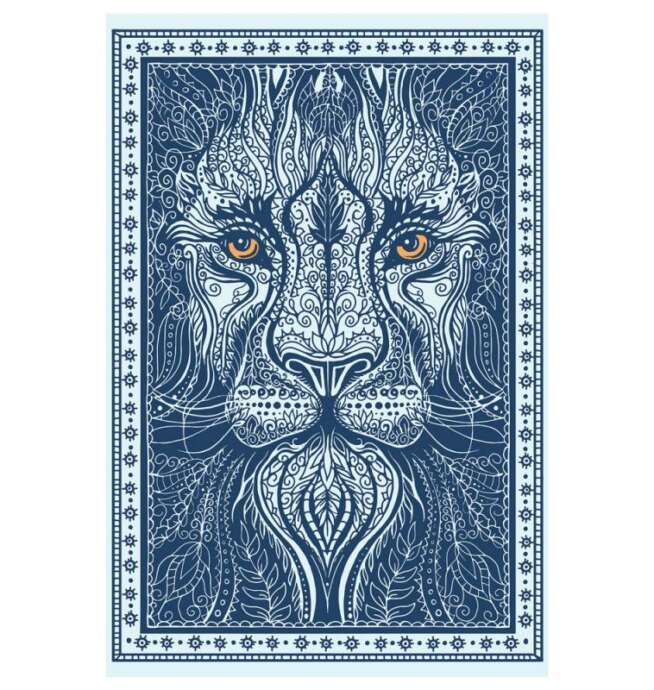 Lion 3D Tapestry