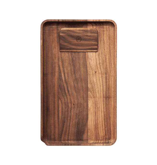 Marley Natural Black Walnut Rolling Tray - Large