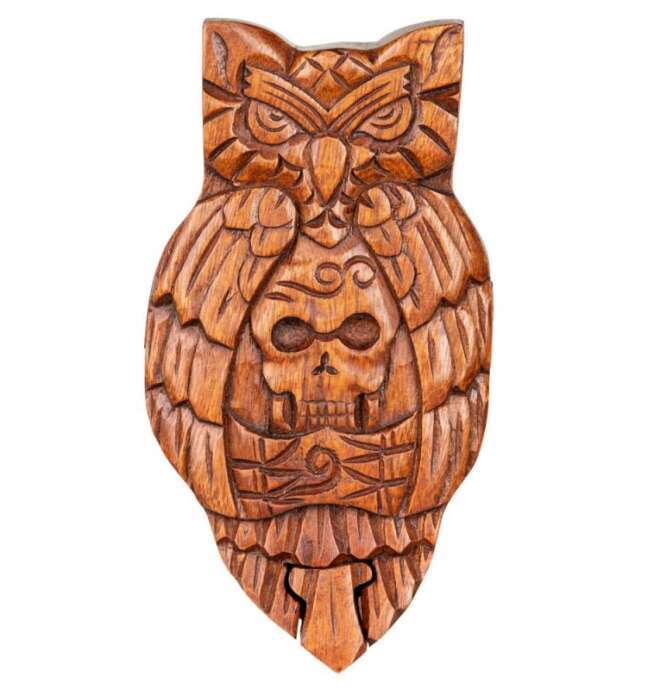 Owl Skull Puzzle Box