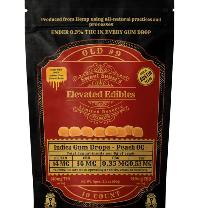 Sweet Sensi Elevated Gummy - Peach OG 10pk (Indica)