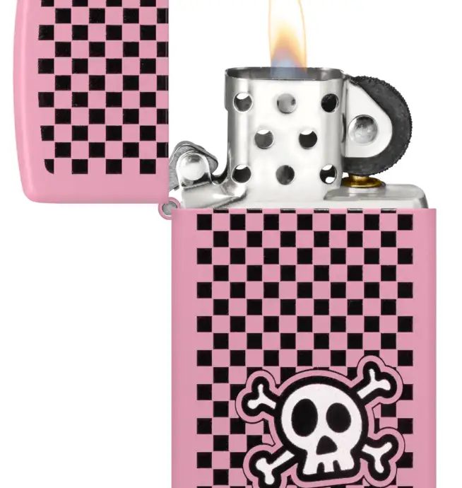 Zippo Checkered Skull Design - Image 3