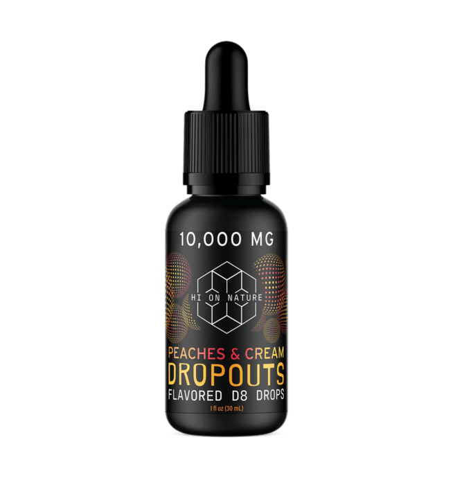 Hi on Nature D8 Dropouts 10000mg - Peaches & Cream