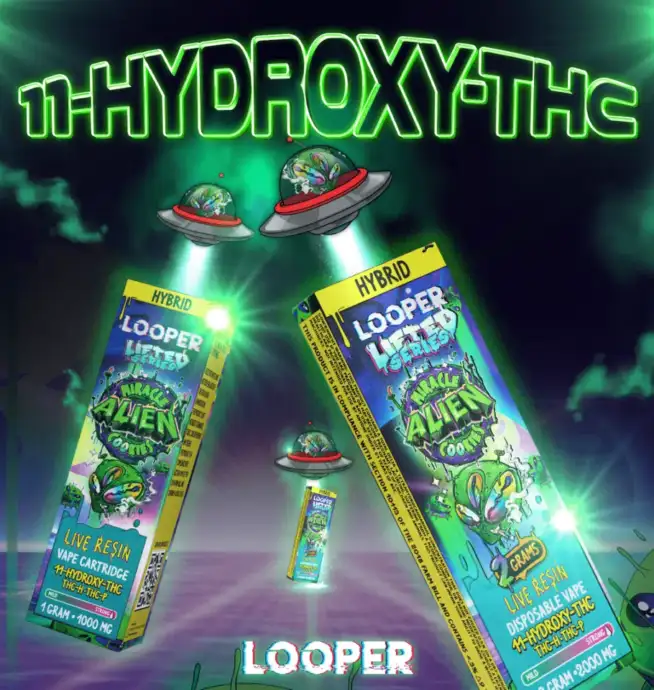 Looper Lifted Series Live Resin Disposable 3g - Miracle Alien Cookies (Hybrid) - Image 2