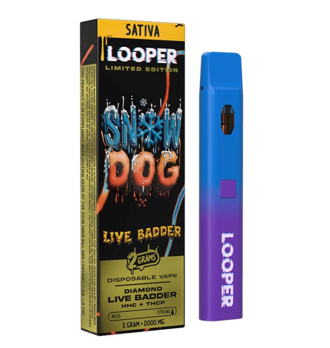 Looper Live Badder Limited Edition Disposable 2g - Snow Dog (Sativa)