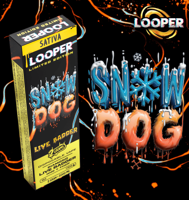 Looper Live Badder Limited Edition Disposable 2g - Snow Dog (Sativa) - Image 2