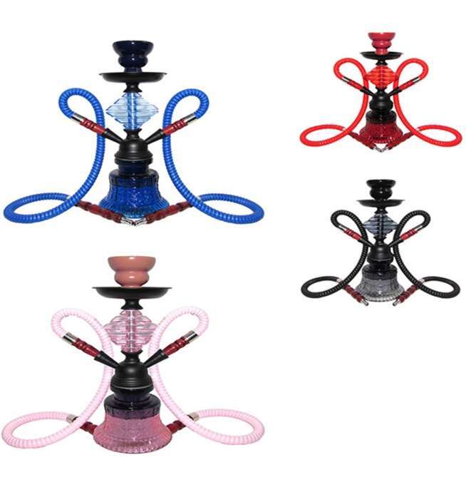 Zebra Smoke The Knight 11 Inch Double Hose Hookah