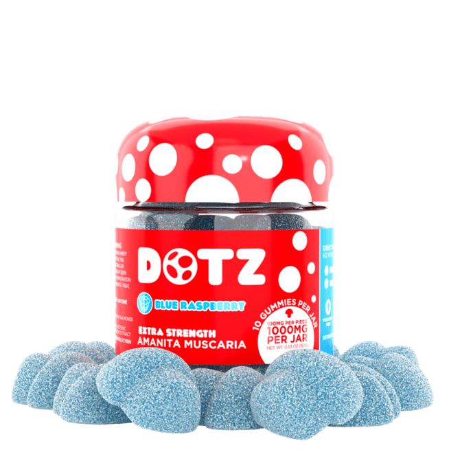 DOTZ Amanita Muscaria Gummies 1000mg - Blue Raspberry