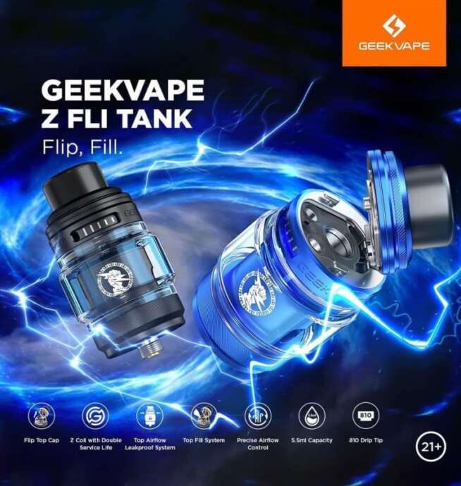 GeekVape Z Fli Tank - Gunmetal - Image 2