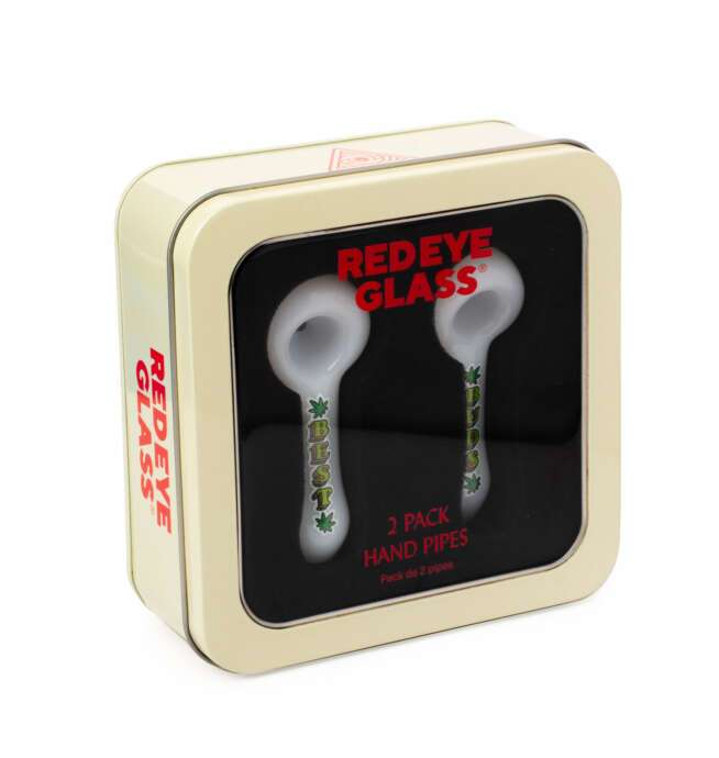 Red Eye Glass®  3.75" Best Buds Hand Pipe Set (Pack of 2)