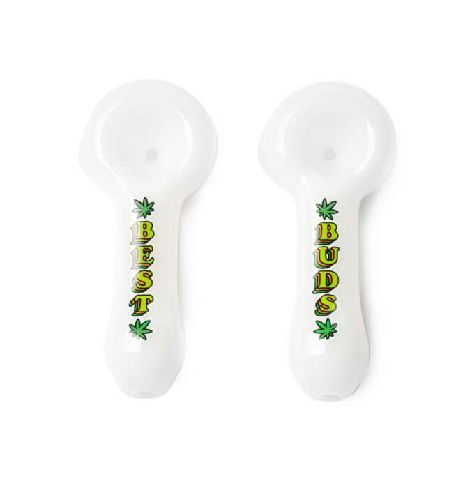 Red Eye Glass®  3.75" Best Buds Hand Pipe Set (Pack of 2) - Image 2