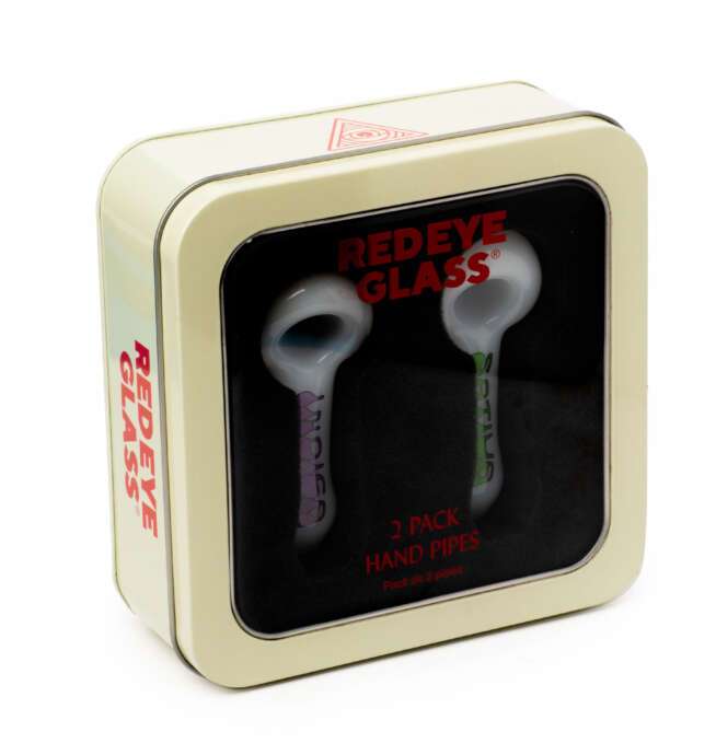 Red Eye Glass® 3.75" Indica & Sativa Hand Pipe Set (Pack of 2)