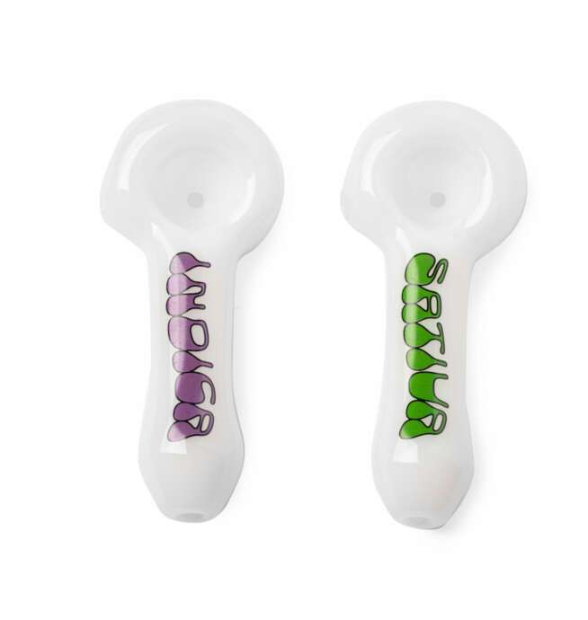 Red Eye Glass® 3.75" Indica & Sativa Hand Pipe Set (Pack of 2) - Image 2