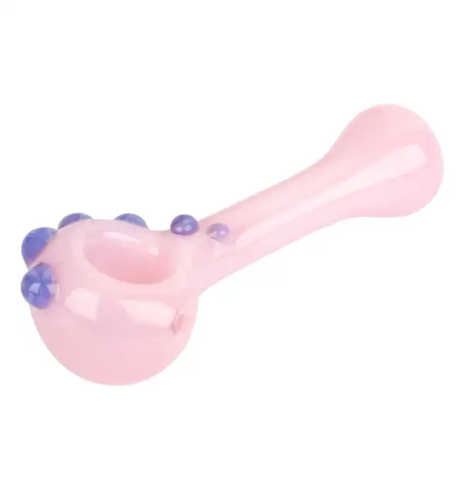 Red Eye Glass® 4" Commodore Hand Pipe - Opal Pink