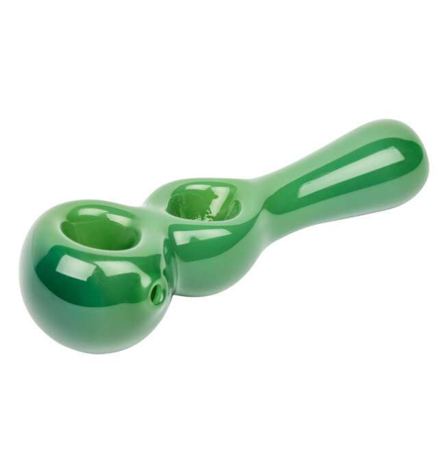 Red Eye Glass® 4.5" Twice Baked Hand Pipe - Jade Green