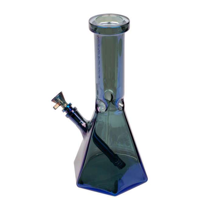 Red Eye Tek® 10" Metallic Terminator Finish Hex Base Beaker Tube - Blue