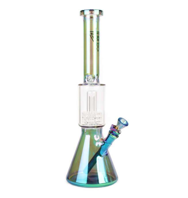 Red Eye Tek® 16" Metallic Terminator Finish Dual Chamber Beaker Tube - Green