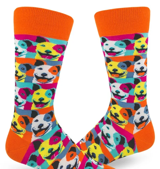 ModSocks Novelty Socks - Pop Art Pitbull Crew