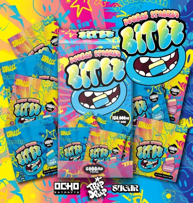 Ocho Extracts x Trip Drip x Sugar Bitez Gummies Double Stacked Bitez - 2pk - Image 2