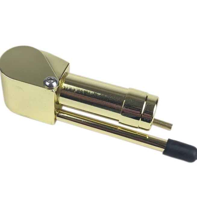 3.25" Brass Metal Spoon Hand Pipe with Locking Storage - Image 3