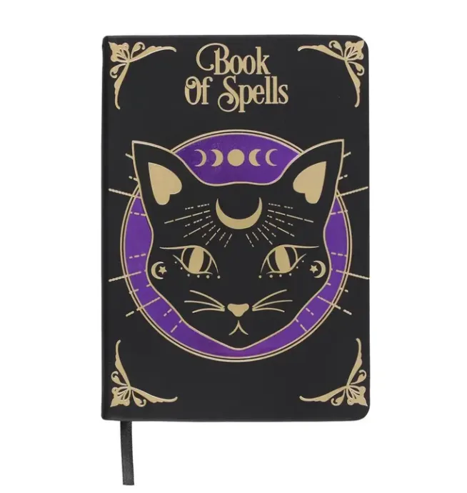 Black Cat Mystic Mog Book of Spells Journal