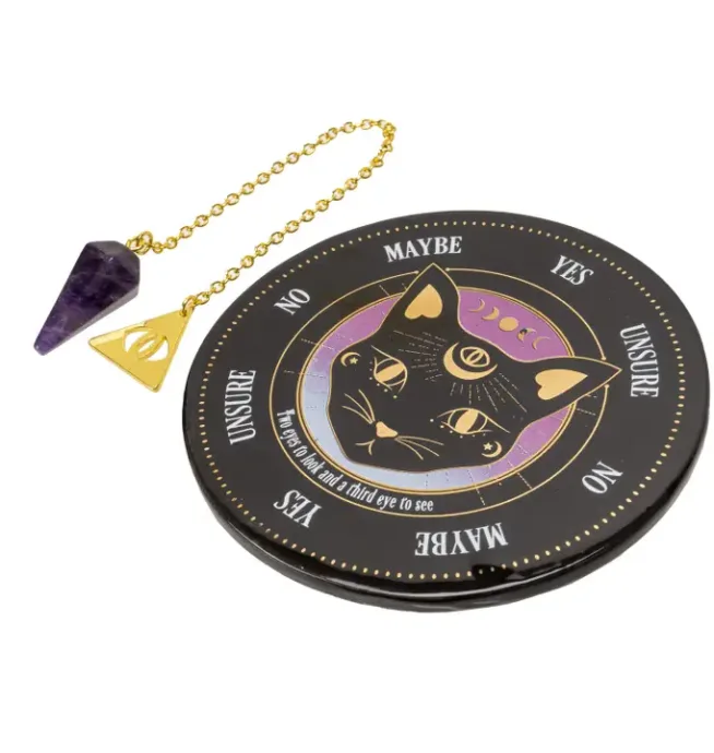 Black Cat Mystic Mog Pendulum Divination Kit