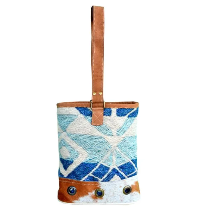 Blue Rug Design Double Wine Bag