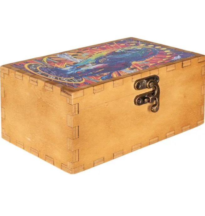 Celestial Lion Wooden Tarot Card Box - Image 2