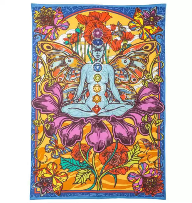 Chakra Lotus 3D Tapestry