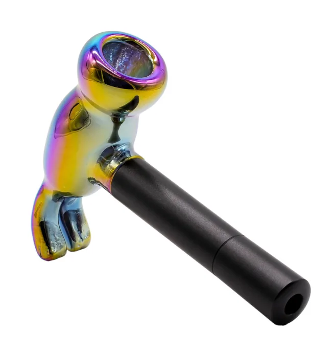 Cheech Glass - Metal Electroplated Glass Hammer Hand Pipe