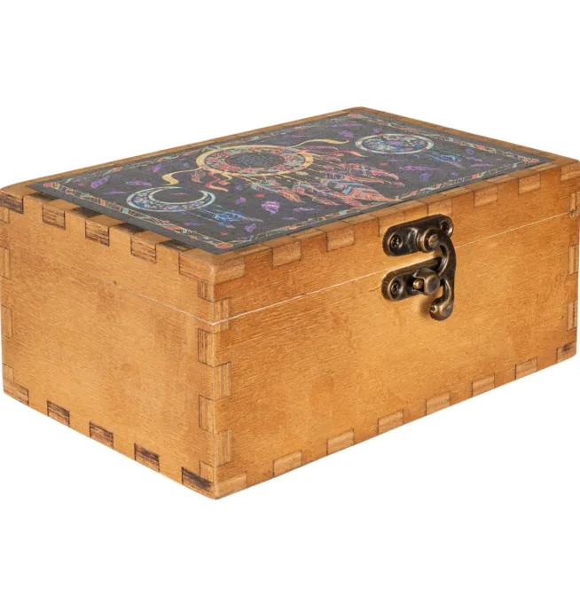 Dreamcatcher Wooden Tarot Card Box - Image 3