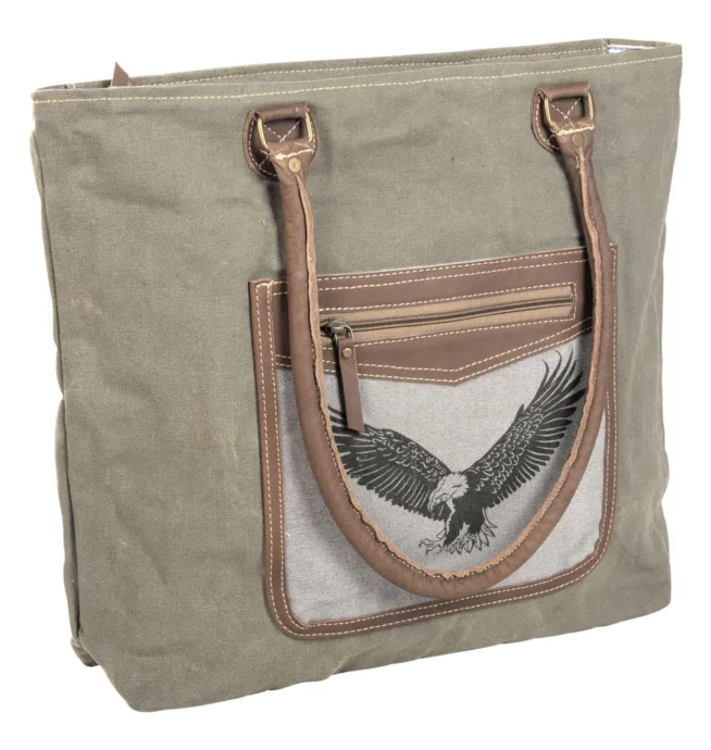 Eagle Tote With Leather Trim - Image 2