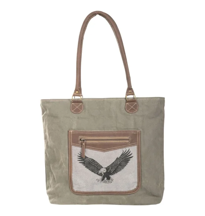 Eagle Tote With Leather Trim - Image 3