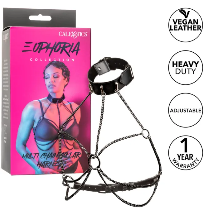 Calexotics Euphoria Collection Multi Chain Collar Harness - Image 4