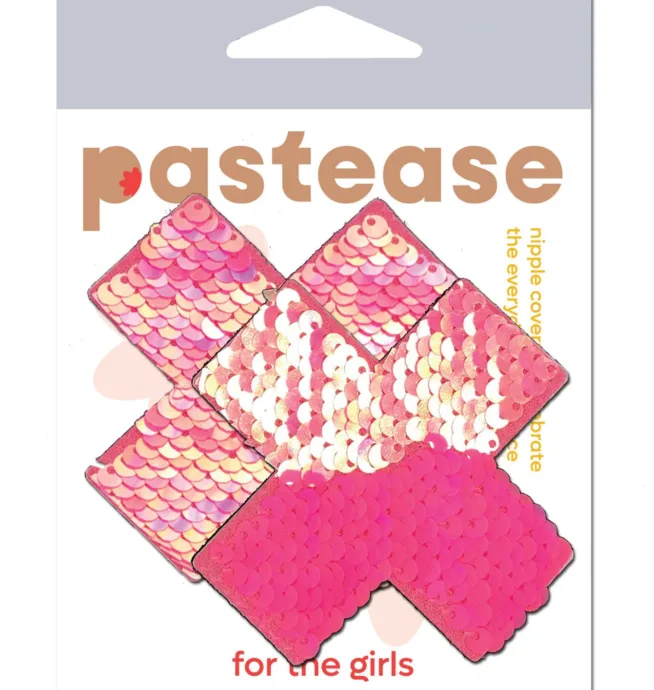 Pastease Color Changing Flip Sequins Cross - Pink O/S