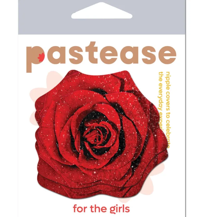 Pastease Glitter Velvet Blooming Rose - Red O/S