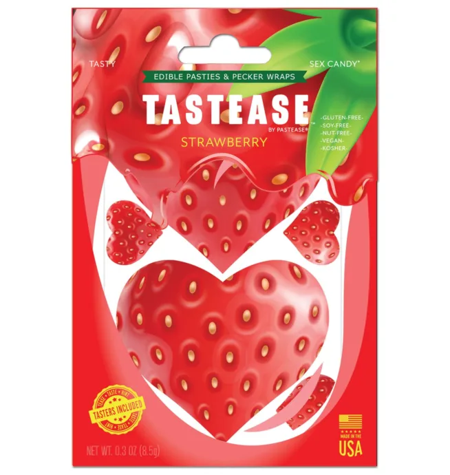 Pastease Tastease Edible Pasties & Pecker Wraps - Strawberry O/S