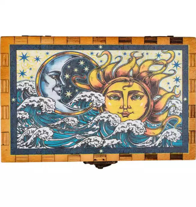 Sunrise Wooden Tarot Card Box