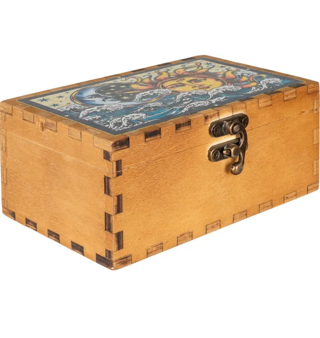 Sunrise Wooden Tarot Card Box - Image 2