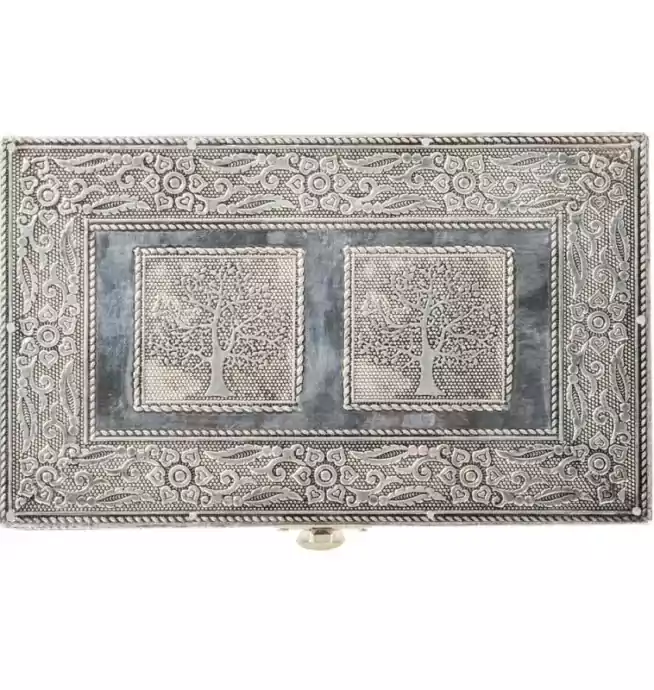 Tree of Life Tarot Card Silver Box