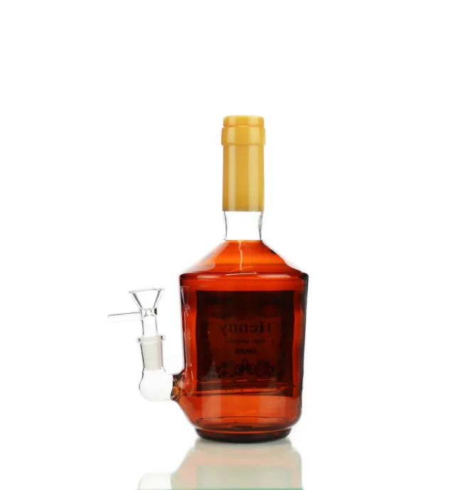 10" Henny Liquor Bottle Water Pipe 14mm Male Bowl and 14mm Male Banger - Image 3