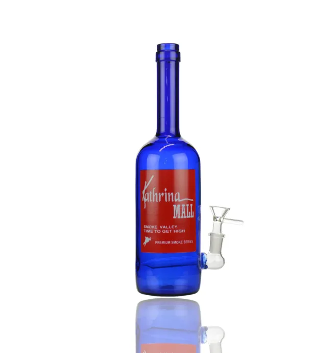 12" Kathrina Mall Wine Bottle Bong with 14mm Male Bowl and 14mm Male Banger - Image 2