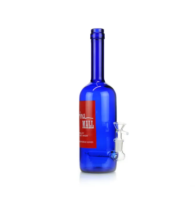 12" Kathrina Mall Wine Bottle Bong with 14mm Male Bowl and 14mm Male Banger - Image 4