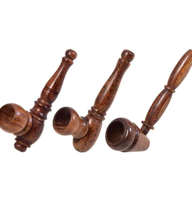 3" Carved Wood Tobacco Pipe