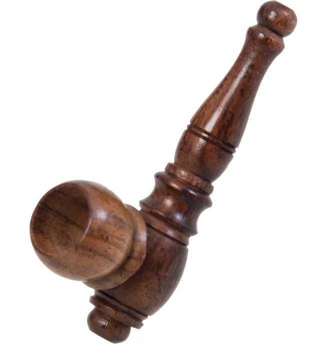 3" Carved Wood Tobacco Pipe - Image 3