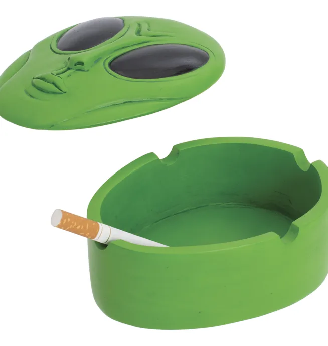 5in Green Alien Covered Ashtray - Image 4