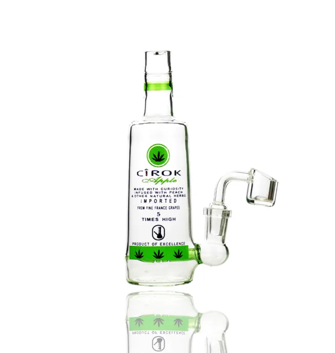 6" Mini Cirok Vodka Bottle with 14mm Male Banger