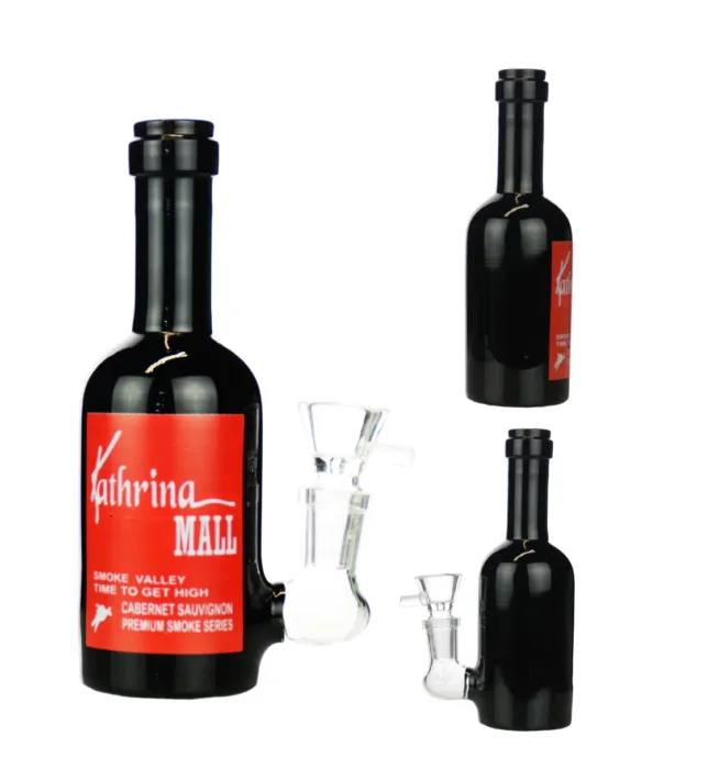 6" Mini Wine Bottle Kathrina with 14mm Male Bowl